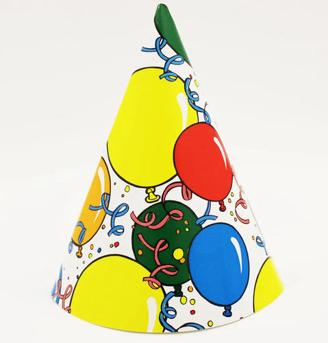 Party Hats with Balloons & Confetti - 25/Pack  - Party Direct