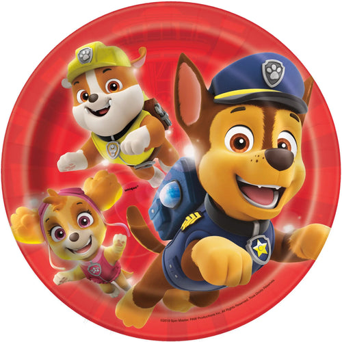 Paw Patrol 7in Plate - 8 Plates/Pack or 96 Plates/Unit  - Party Direct