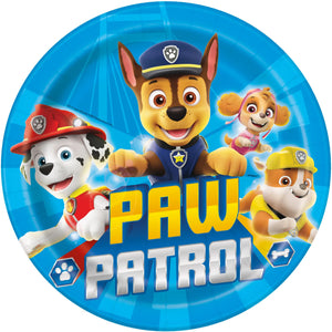 Paw Patrol 9in Plate - 8 Plates/Pack or 96 Plates/Unit  - Party Direct