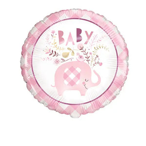 Pink Floral Elephant 18" Foil Balloon - 1 Each  - Party Direct