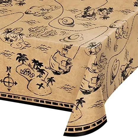 Pirate Treasure Table Cover - 1 Each or 6/Unit Party Direct
