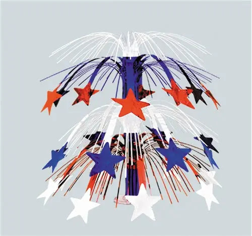 Red, White, & Blue Star Table Fountain - 1 Each  - Party Direct