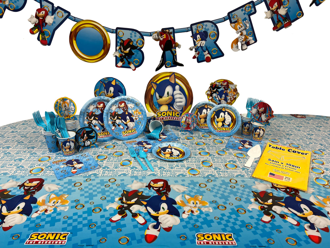 Sonic Birthday Party Deluxe Kit for 8 or 16 Guests