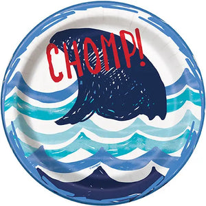 Shark 7in Plate - 8/Pack or 96/Unit  - Party Direct
