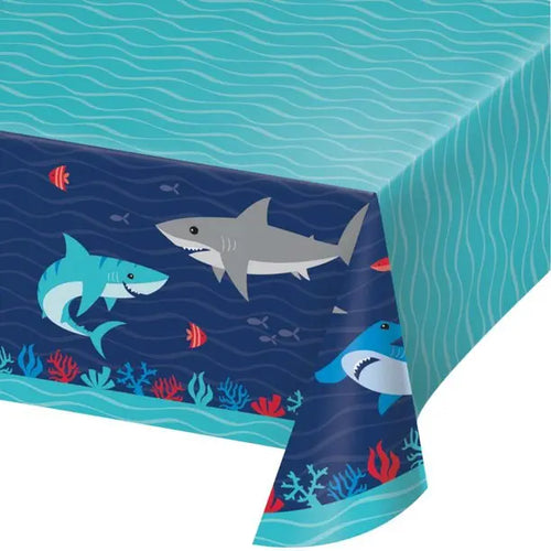 Shark Party Paper Table Cover - 1 Each or 6 per Unit Party Direct