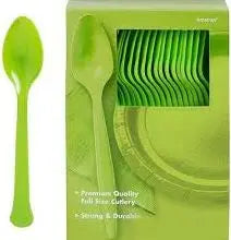 Load image into Gallery viewer, Solid Color Plastic Spoons - 100/Pack or 600/Case  - Party Direct
