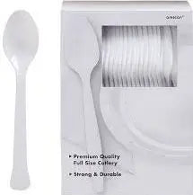 Load image into Gallery viewer, Solid Color Plastic Spoons - 100/Pack or 600/Case  - Party Direct

