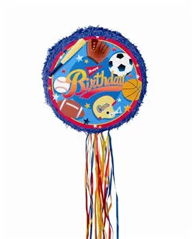 Sports/Birthday Pull-String Piñata - 1 Each  - Party Direct