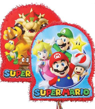 Load image into Gallery viewer, &quot;Super Mario&quot;, 2-Sided Pull-String Piñata - 1/Pack or 4/Unit Party Direct
