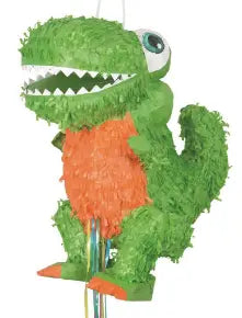 T-Rex 3D Pull-String Piñata - 1 Each or 4/Unit Party Direct