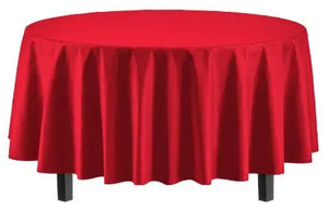 Table Covers, Plastic, 84 Round - 12/Case or Each Party Direct