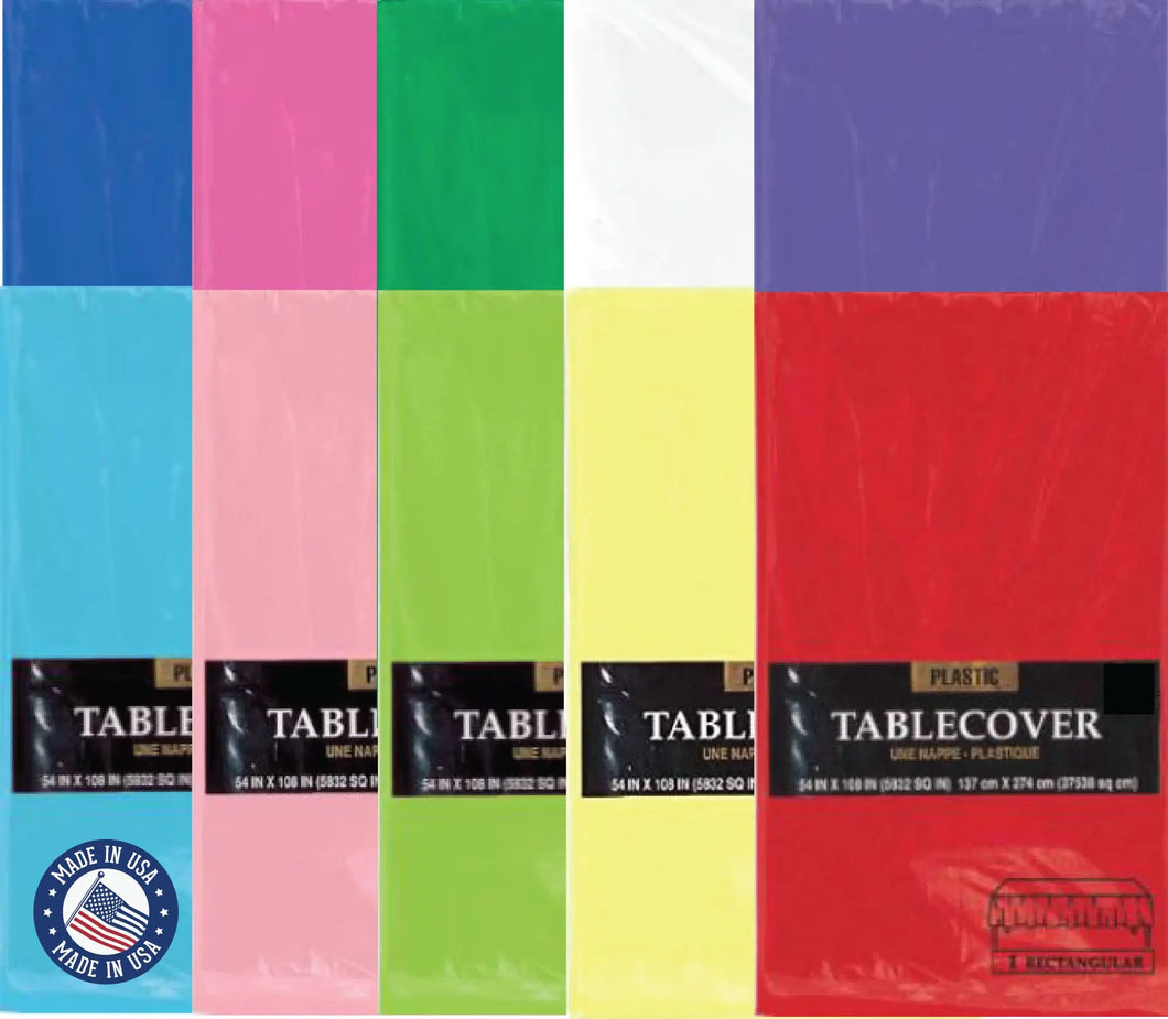 Table Covers, Pre-Cut, Solid Colors, 54