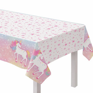 Unicorn Birthday Plastic Table Cover - 1 Each or 12 Tablecovers/Unit Party Direct