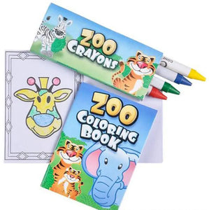 Zoo Animal Coloring Set with Crayons  - Party Direct