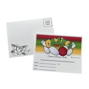 Bowling Party Postcard Invitation - 3,000/Case or 250/Pack