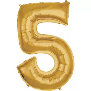 16" Gold Number Balloons