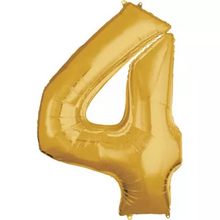 Load image into Gallery viewer, 16&quot; Gold Number Balloons
