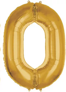16" Gold Number Balloons