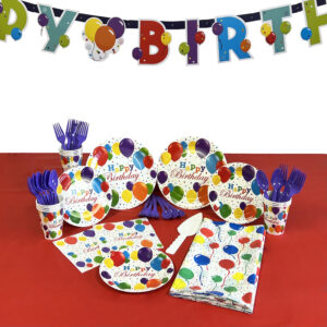 Birthday Balloon Jamboree Party Deluxe Kit for 8 or 16 Guests