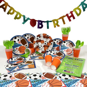 Sports Birthday Party Deluxe Kit for 8 or 16 Guests