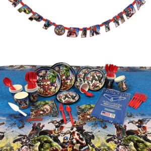Marvel Avengers Birthday Party Deluxe Kit for 8 or 16 Guests