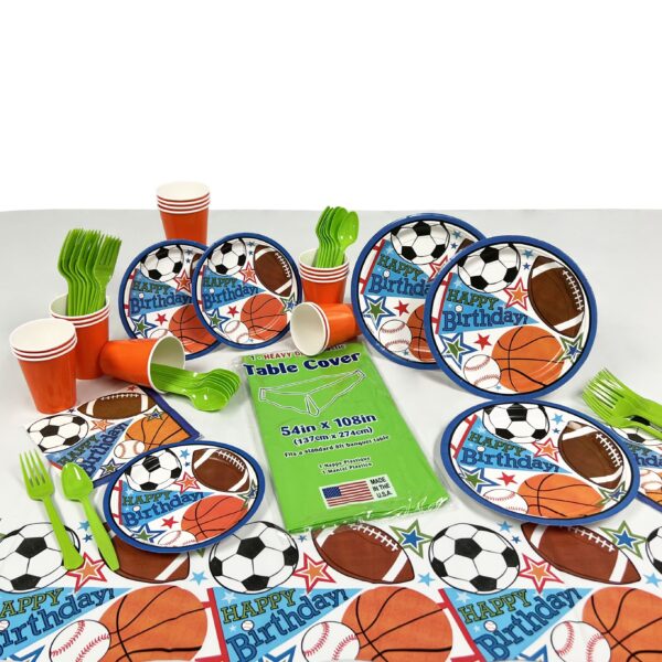 Sports Birthday Party Kit for 8 or 16 Guests
