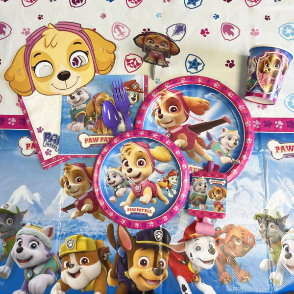 Paw Patrol-Skye Pink 9" Plates - 8 Plates/Pack - Image 2