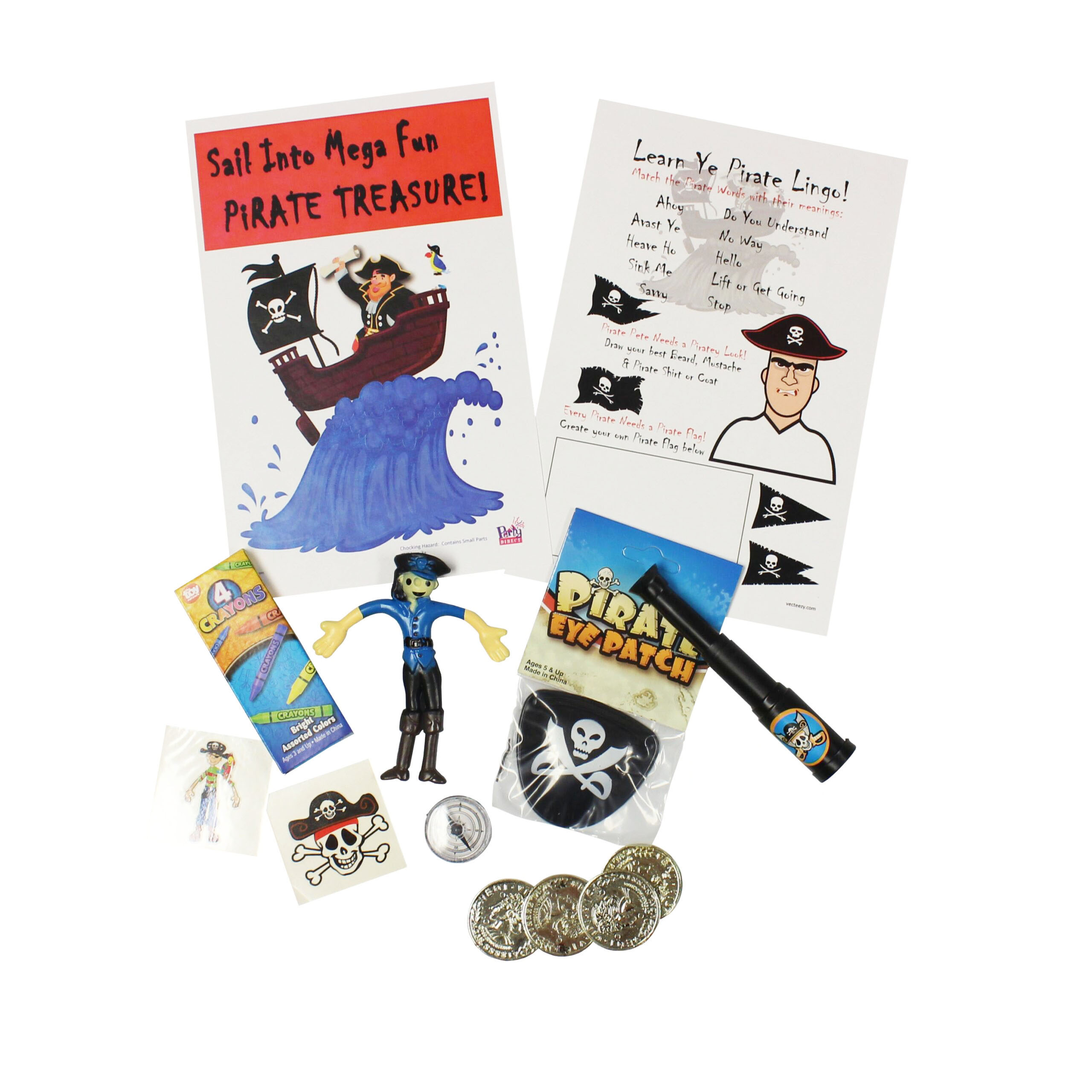 Pirate Treasure Mega Fun Favor Bag - 1 Each