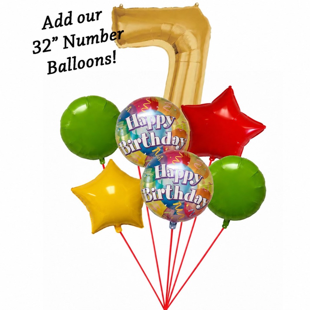 Birthday Celebration 6-Piece Balloon Kit - Image 3