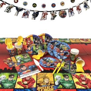 Justice League Birthday Party Deluxe Kit for 8 or 16 Guests