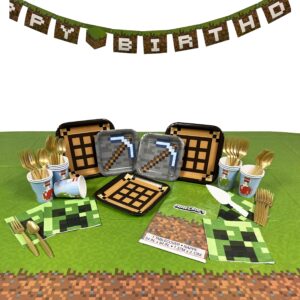 Minecraft Birthday Party Deluxe Kit for 8 or 16 Guests