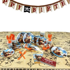 Pirate Treasure Birthday Party Deluxe Kit for 8 or 16 Guests