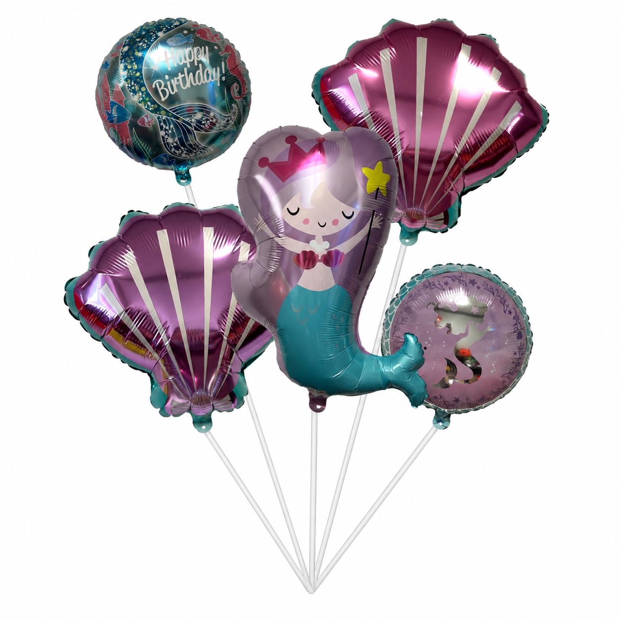 Mermaid 5-Piece Balloon Kit - Image 2