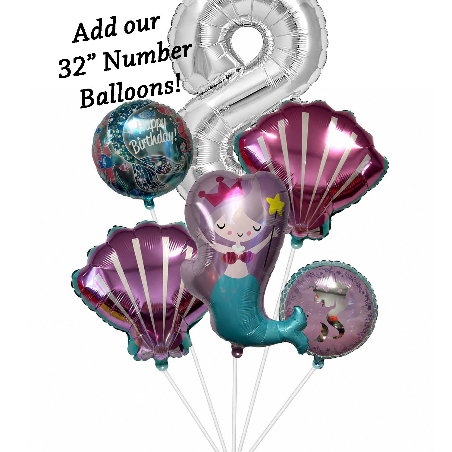 Mermaid 5-Piece Balloon Kit - Image 3