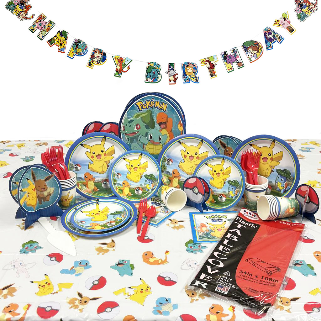 Pokemon Birthday Party Deluxe Kit for 10 or 20 Guests