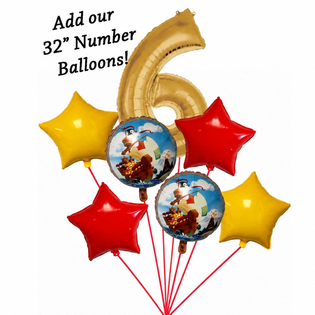 Pirate Treasure 6-Piece Balloon Kit - Image 3