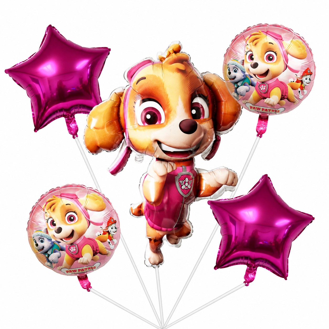 Paw Patrol "Skye Pink" 5-Piece Balloon Kit - Image 2