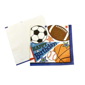 Sports Birthday Luncheon Napkins - 16 Napkins