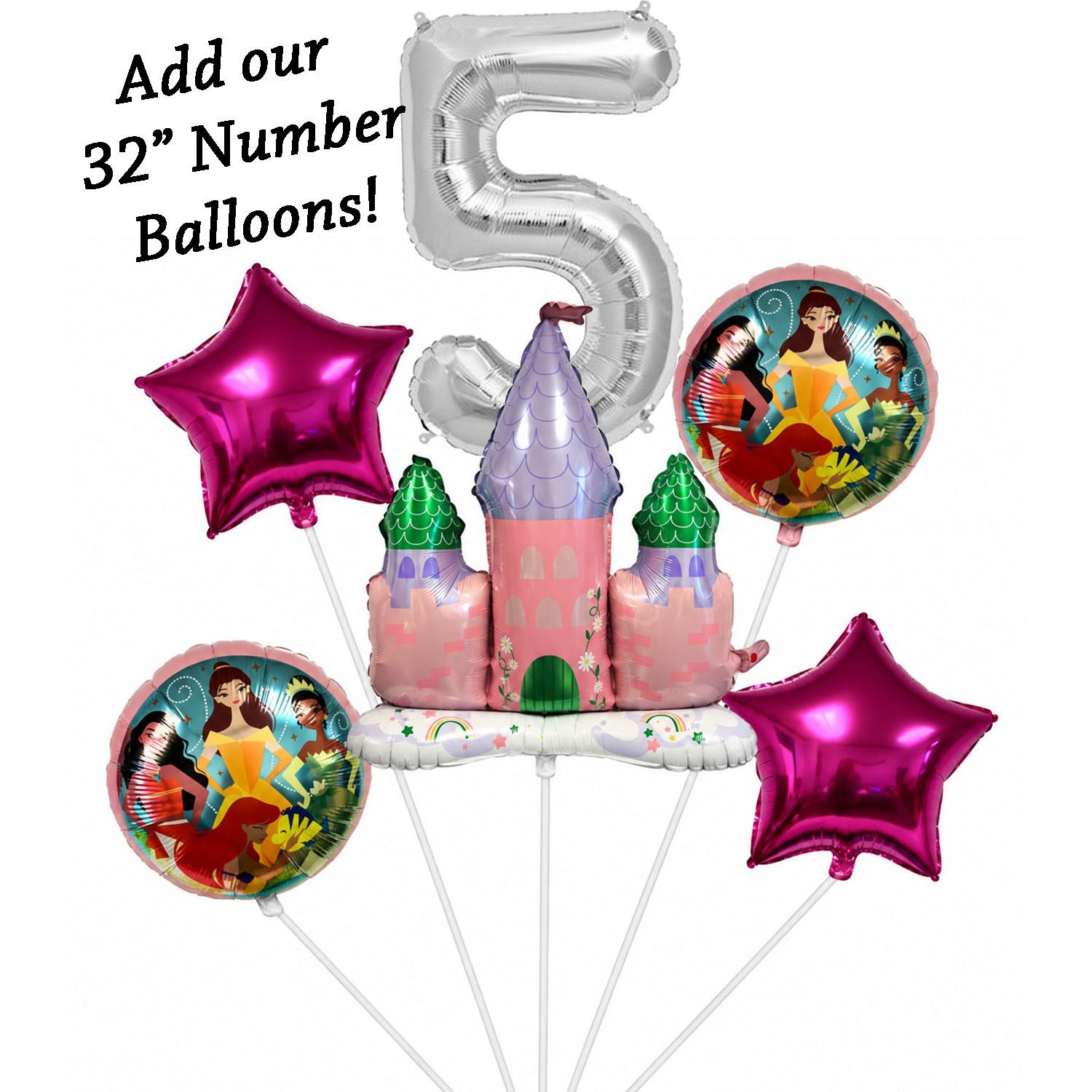 Disney Princess 5-Piece Balloon Kit - Image 3