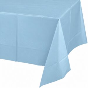 Jumbo Plastic Table Rolls - 1 Roll or 4 Rolls/Case - Light Blue