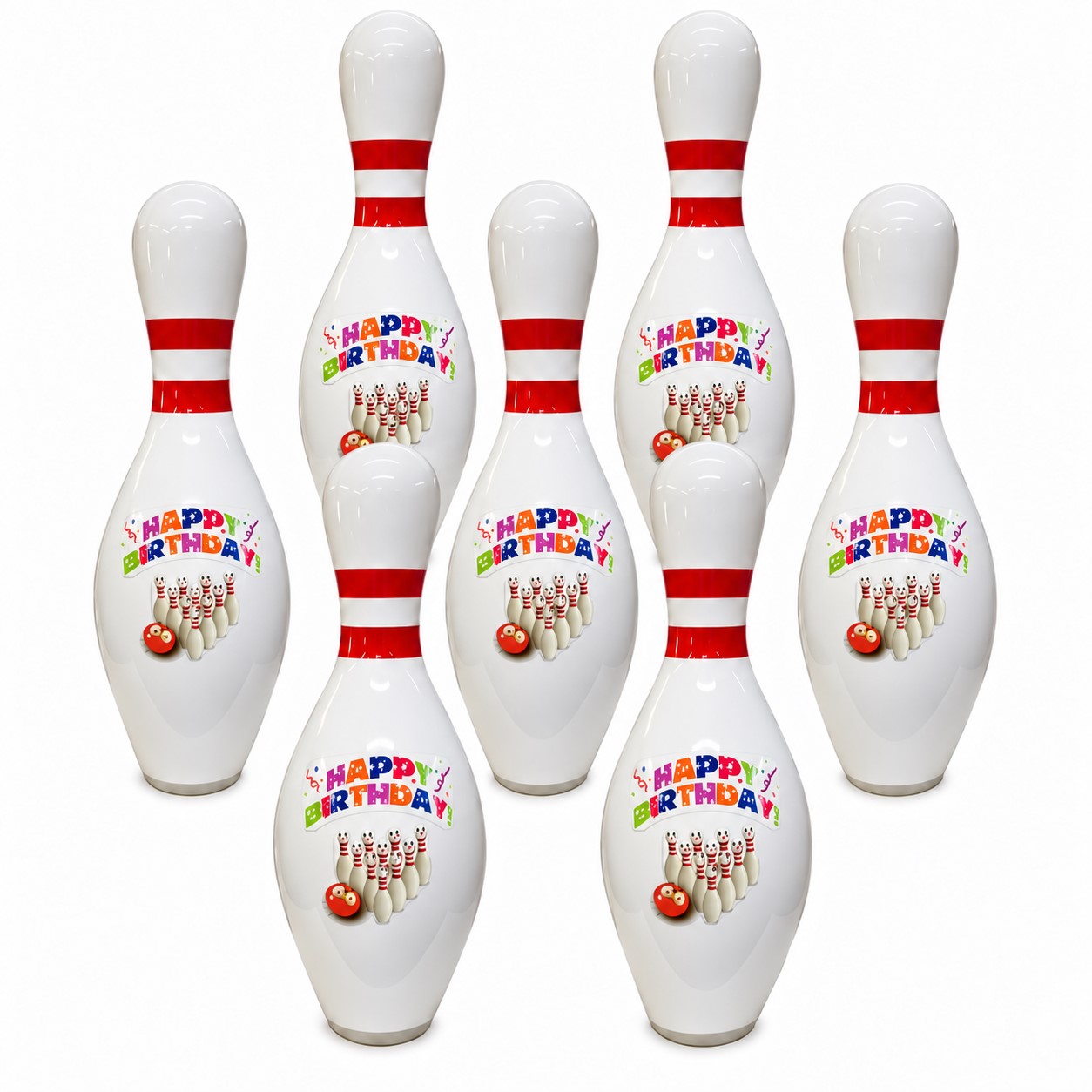 "Happy Birthday Bash" Bowling Pin - 10 Pins/Case