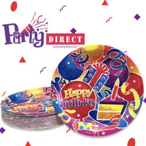 Birthday Fun  9" Plates - 50 Plates/Pack or 500 Plates/Case