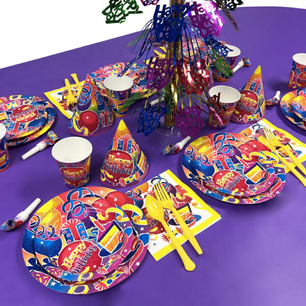 Birthday Fun  9" Plates - 50/Pack or 500/Case - Image 3