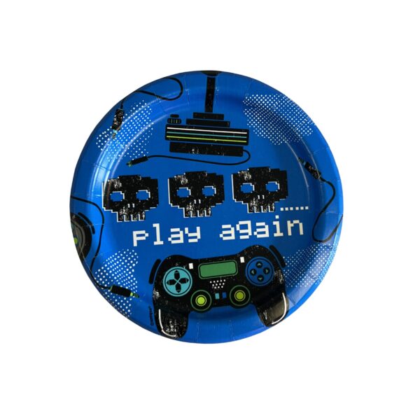 Gamer Birthday 7in Plates - 8 Plates or 48 Plates/Unit