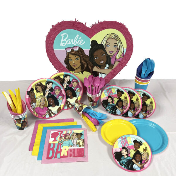 "Barbie", Heart-Shaped, Pull-String Pinata - 1 Pinata or 4 Pinatas/Case - Image 2