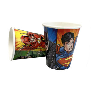 Justice League 9oz Cups - 8 Cups or 96 Cups/Case