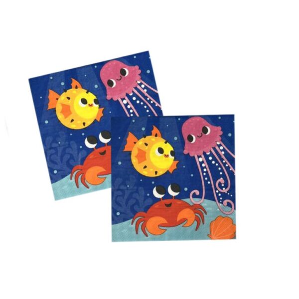 Ocean Celebration Luncheon Napkin - 16 Napkins/Pack or 192 Napkins/Case