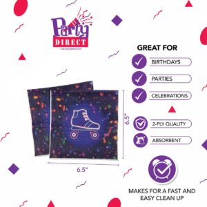 Neon Skate Luncheon Napkins - 50 Napkins/Pack or 1,000 Napkins/Case