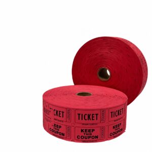 Jumbo Plastic Table Rolls - 1 Roll or 4 Rolls/Case - Red