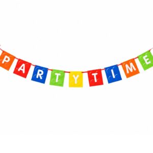 Building Blocks "Party Time" Banner - 1 Banner or 12 Banners/Case